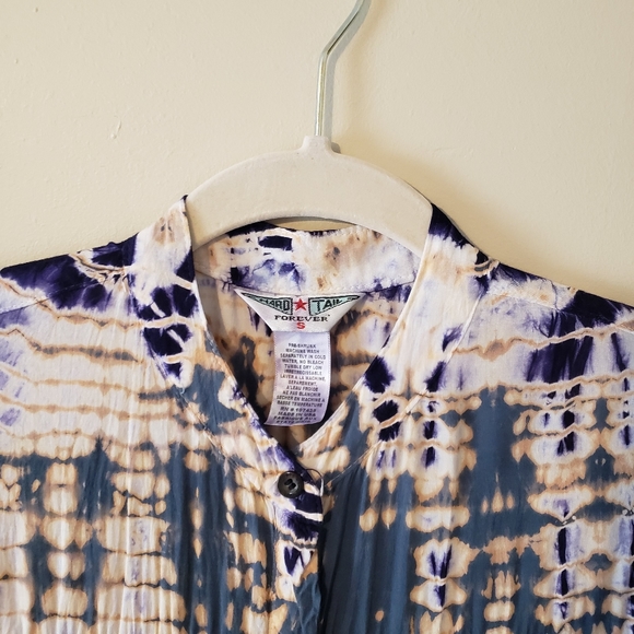 HARD TAIL Forever | Long Sleeve Ombré Tie-Dye Romper Small Bohemian Hippie - Picture 7 of 10